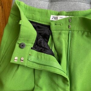 Zara Green Wide Leg Trousers XS
